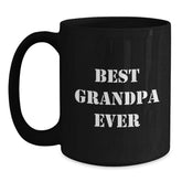 Funny Grandpa Black Coffee Mugs Gifts from Family for Best Grandpa Ever Birthday Unique Gifts, Perfect for Grandpa's Special Day - Main